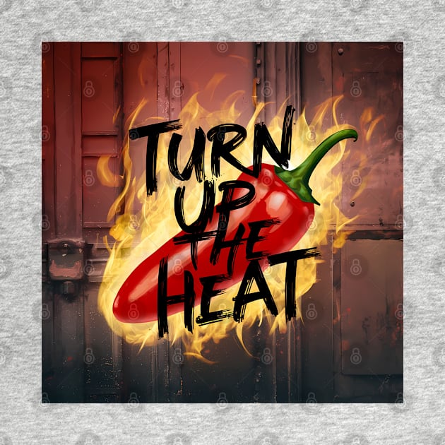 Turn Up The Heat, Hot Sauce Graffiti Design by RazorDesign234